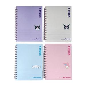 산리오캐릭터즈 4인덱스노트 v1, 컬러랜덤, 2개