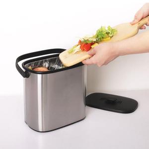 2중 스텐 음식물 쓰레기 통 싱크대 음식 음쓰통 5L