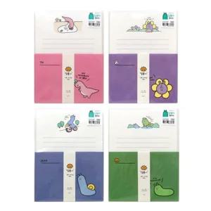 달룡이 편지지 20개 생일 편지 봉투 세트 패드 묶음 감성 쓰기 캐릭터 손팬시 레트로 심플 축하 패턴