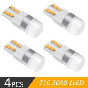 4Pcs 슈퍼 밝은 3030 SMD T10 LED W5W 자동차 차량용 돔 빛  독서 램프 12 차량 도어 전구 악세사리 화이트