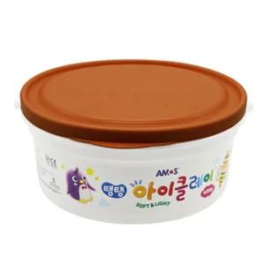 (갈색) 아모스 탱탱 아이클레이 대용량 버킷 400g/촉감놀이/유치원/생일선물/흰색/클레이/만들기/유아/놀이