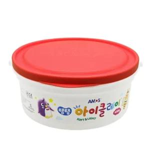 (빨강) 아모스 탱탱 아이클레이 대용량 버킷 400g/클레이/만들기/유아/놀이/장난감/컬러/집콕/아이폼/키트