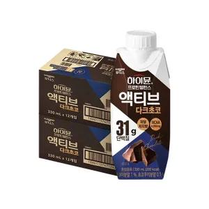 후디스 하이뮨 프로틴 액티브 다크초코, 330ml, 12입,2개