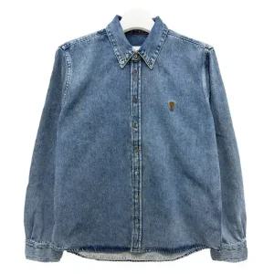 25FW 하트 로고 버튼 다운 라이트 유즈드 인디고 데님 셔츠 (USH786 DE0056 480) [당일]
