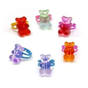 곰도리 하리보 모양 반지 유아 쥬얼리 프린세스반지 공주반지 유아쥬얼리 곰도리반지