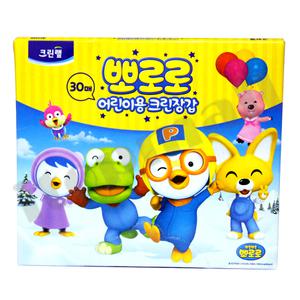 크린랩 뽀로로 어린이용 크린장갑 30매 아동용 일회용 위생 비닐 장갑