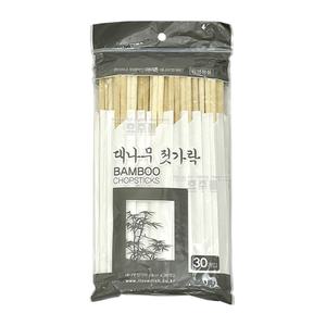 아이존 일회용 대나무 젓가락 30개입 ( 일회용품 라면 산낙지 바비큐 다용도 배달 젓가락