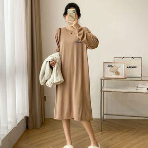 스타일아유 여성 롱원피스 오버핏 빅사이즈(66~99) Smile 미소 레터링 홈웨어 롱티 OP1567