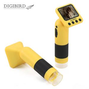 키즈 어린이 현미경 디지버드 OPT-3000K 5.08cm 휴대용 LCD탑재 자연관찰 과학탐구 USB TYPE-C 충전 60배율 디지털 5배줌 확대