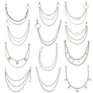 인형키링 남녀공용 힙합 펑크 체인 벨트 바지, 키 체인, 여자 Y2K 액세서리, 청바지, 금속 허리 친구 선물,