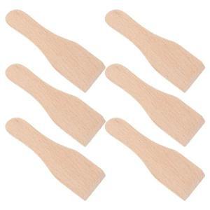 나무 라클렛 주걱 치즈 팬케이크 미니 뒤집개 스크레이퍼 주방 용품 5 인치 6 개