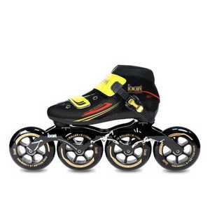성인용 인라인 스피드 스케이팅 슈즈 선수용 4휠 남녀공용 고수용