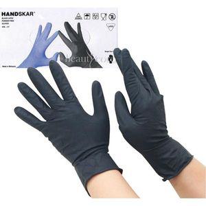핸드스카 블랙 라텍스 깔깔이 장갑 1각 (10쌍)