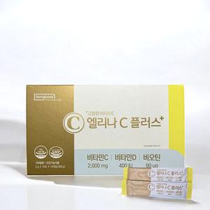 동국제약 엘리나C 플러스(+) 1박스 (100포) 대용량 비타민C D 비오틴 온가족 케어