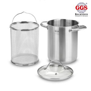 독일 GGS 안전하고 위생적인 304스탠 멀티스티머 파스타 냄비 16cm 4L 국수 파스타 비빔면 삶기 젖병소독