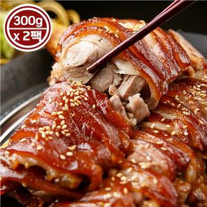 다이닝스토리 국내산 돼지 순살 족발 (300g) x2팩/특제 양념/무방부제 무착향료/가정용 캠핑 밀키트