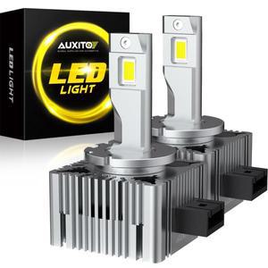 AUXITO 터보 D1S LED 헤드라이트 전구 자동차 램프 교체 6000K 화이트 30000LM 120W 2 개