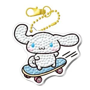 산리오 시나모롤 스케이트보드 보석십자수 키링 BSK1-87