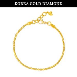 갤러리아 순금 24k 팔찌 여자 금 박스 체인 7.5g