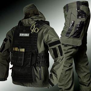밀리터리룩 전술상의 자켓 야상 방풍 방수 카고 바지 낚시 캠핑 그린