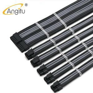 4mm 슬리브 1x24핀, 2x4+4(8핀) CPU, 3xPCIE 6+2P 프리미엄 컴퓨터 기본 연장 케이블 키트 전원 코드