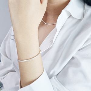 차차실버 스넥 2.5mm 은팔찌 남성 여성 뱀줄 독특한 순은 커플 부담없는