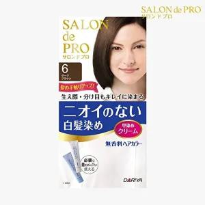 일본 살롱드프로 무향료 간편한 셀프 세치 커버 뿌리 머리염색 흰머리 새치 염색약 여성 1개