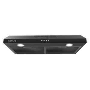 COSMO COS-5U30-BK 30인치 캐비닛 레인지 후드, 버튼 컨트롤, 재사용 가능한 필터, 매트 블랙의 LED 조명, 30인치, 스테인리스 스틸로 덕트 처리된 델타 컬렉션