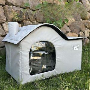 야외 고양이집 겨울 목조 난방 야외고양이 길냥이급식소