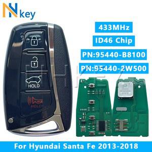 스마트키 NHKEY 현대 산타페 2013 2018 HY20 블레이드 버튼 PN 95440 2W500 B8100 ID46 433Mhz SY5DMFNA433 스마트 원격 자동차