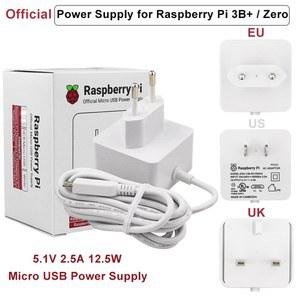 라즈베리 파이 제로 장치 전원 마이크로 USB 3B 어댑터 EU 1V 공식 미국 공급 충전기 2B 영국 5A 플러그
