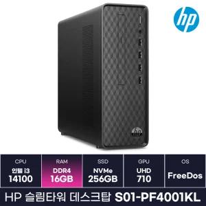 HP 슬림데스크탑 S01-PF4001KL 데스크탑 인텔 i3 14세대 사무용PC (16GB) / RB