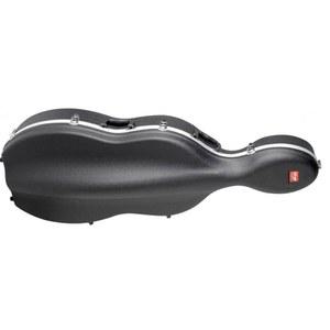 바퀴가 달린 3/4 사이즈 및 4/4 첼로용 Stagg ABS-VNC4 표준 케이스 - 블랙