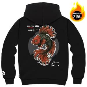 간쓰리 긴교 국내생산 기모 후드티