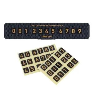 차량용 주차 알림 번호판-약12x2.5cm 부착식 슬림형 차량용 연락처 주차 주차연락처 주차번호