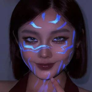 케이팝 데몬헌터스 저승사자 발광 문신 헤나 스티커 할로윈 케데헌 코스튬 악귀문양 타투스티커