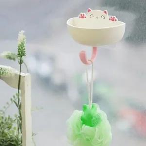 수납 후크가 달려있어 편리한 도도캣 비누받침 실리콘비누받침 연꽃비누받침 꽃잎비누받침