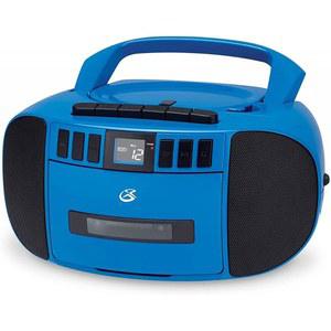 GPX BCA209BU 휴대용 AM/FM 붐박스(CD 및 카세트 플레이어 포함), 블루