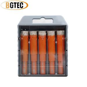 BGTEC 5 개/대 12mm 건식 진공 브레이징 드릴링 비트 세라믹 타일 화강암 유리 용 라운드 생크 다이아몬드