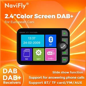 NaviFly 2.4 인치 컬러 스크린 DAB/DAB + 유럽 자동차 용 디지털 방송 수신기 비디오 디스플레이 TF 카드 M