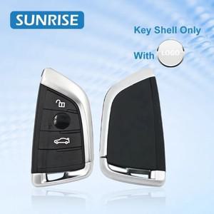 스타터 모터 BMW 호환 1 2 7 시리즈 X1 X5 X6 F 클래스용 스마트 자동차 키 쉘 케이스 (블랙 3버튼 스티커