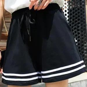 3부반바지 더블 라인 3부 블랙 밴딩 반바지 빅사이즈