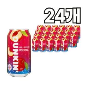 던킨 제로 스파클링 탄산음료 350ml  자두 24개 사무실 간식