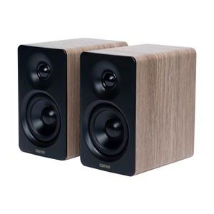 Edifier M60 멀티미디어 스피커 Bluetooth 5.3, 66W RMS, 고해상도 오디오 및 무선 오디오, LDAC, 3인치 미드 베이스 1인치 트위터, USB-C Aux 입력, 컴팩트 데스크톱 클래식 오크
