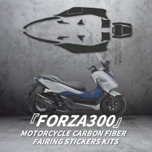 혼다 호환 FORZA300 바이크 오토바이 장식 스티커 키트 탄소 섬유 보호의 전신 플라스틱 영역 수리 데칼