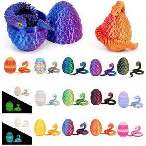 창의적인 3D 인쇄 뱀 장난감, 계란 올인원 몰딩, 캔디 컬러 플라워 그라데이션