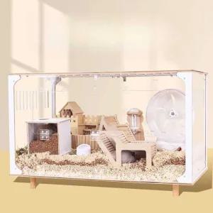 투명 햄스터 케이지 아크릴 하우스 대형 사육 은신처 사육장