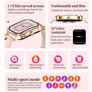 Xiaomi Huawei 새로운  스마트 시계 심박수 혈압 모니터 음악 재생 AI 음성 스포츠 BT SmartWatch 호출