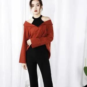 오프숄더 데일리 셔츠