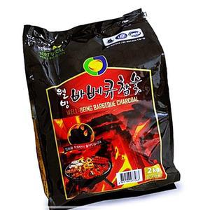 썬플라워마켓1 바베큐 착화탄 참숯 바베큐숯 샤인빈 봉지숯 2kg 내추럴 웰빙 야외용 캠핑숯 캠핑용품 캠핑
